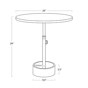 Myles Accent Table Large (Polished Nickel)