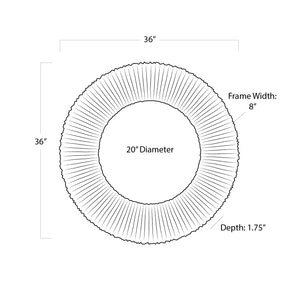 Slate Mirror Round (Black)