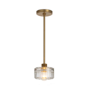 Bijoux Crystal Pendant (Natural Brass)