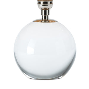 Giorgio Crystal Mini Lamp (Polished Nickel with Rattan Shade)