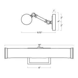 Tate Picture Light Medium (Natural Brass)
