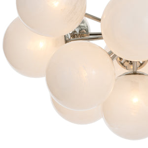 Shine Flush Mount (Polished Nickel with Swirl Glass)