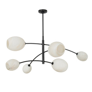 Artemis Chandelier (Oil Rubbed Bronze with Alabaster Glass)