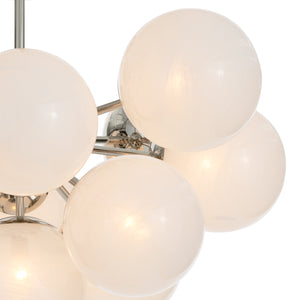 Shine Flush Mount (Polished Nickel with Swirl Glass)