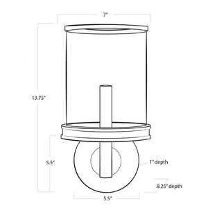 Southern Living Adria Sconce (Natural Brass)