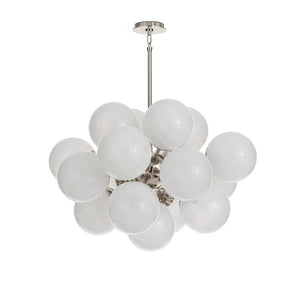 Shine Chandelier (Polished Nickel with Swirl Glass)