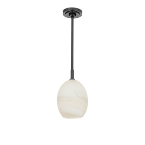 Artemis Pendant Single (Oil Rubbed Bronze with Alabaster Glass)