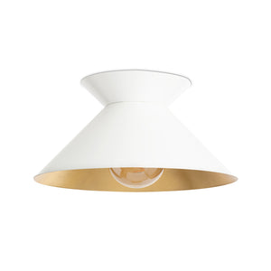 Viggo Flush Mount (White and Gold)