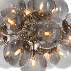 Shine Chandelier (Polished Nickel with Smoke Glass)