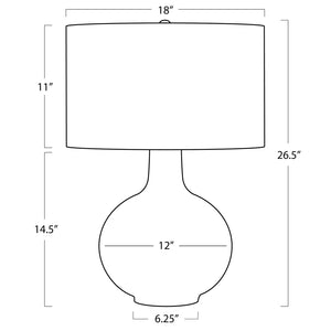 Clemente Ceramic Table Lamp (Earthenware White)