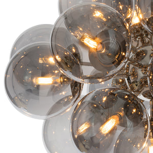 Shine Chandelier (Polished Nickel with Smoke Glass)