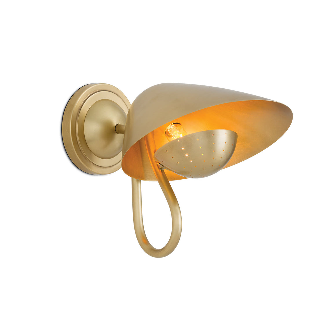 Keaton Sconce Single (Natural Brass)
