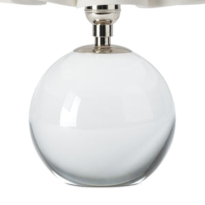 Giorgio Crystal Mini Lamp (Polished Nickel with White Shade)