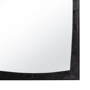 Estaban Leather Mirror Small (Black)
