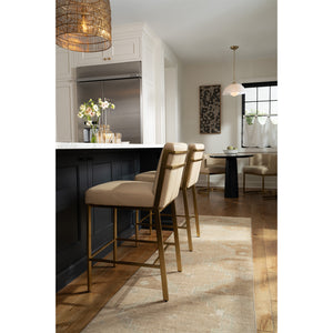 Chantal Leather Counter Stool (Cappuccino)