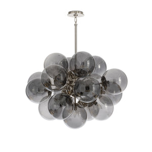 Shine Chandelier (Polished Nickel with Smoke Glass)