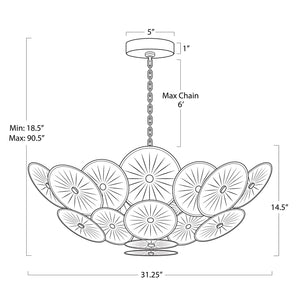 Holly Chandelier (Smoke)