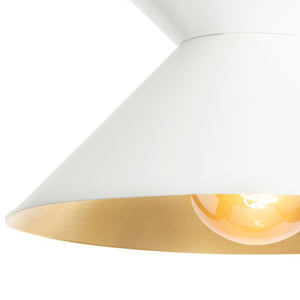 Viggo Flush Mount (White and Gold)