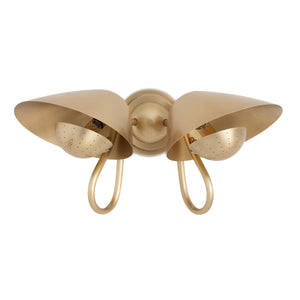 Keaton Sconce Double (Natural Brass)