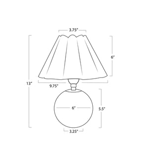 Giorgio Crystal Mini Lamp (Polished Nickel with White Shade)