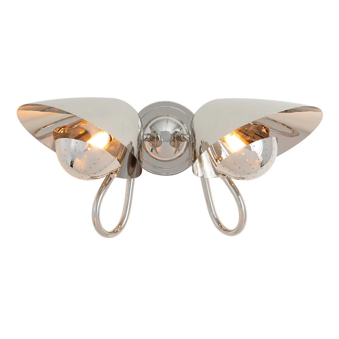 Keaton Sconce Double (Polished Nickel)