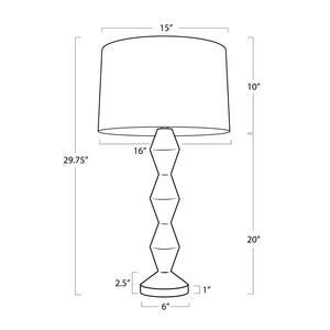 Crew Walnut Buffet Lamp (Natural Linen Shade)