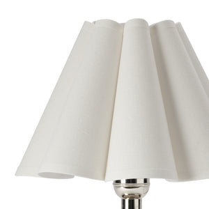Giorgio Crystal Mini Lamp (Polished Nickel with White Shade)