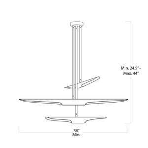 Concorde Chandelier (Natural Brass)