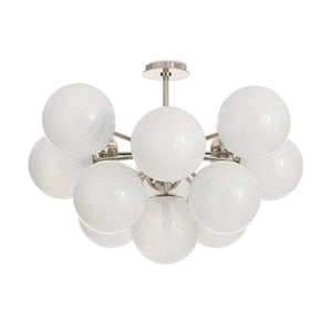 Shine Flush Mount (Polished Nickel with Swirl Glass)