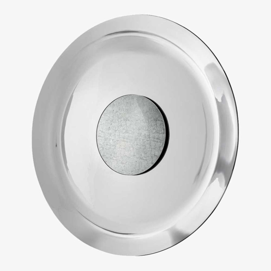 Polished Stainless Steel & Antiqued Mirror