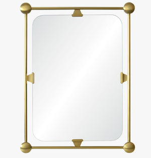 Molly Brushed Brass Stainless Steel Mirror