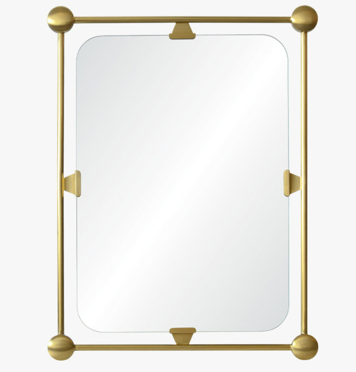 Molly Brushed Brass Stainless Steel Mirror