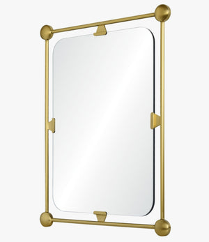 Molly Brushed Brass Stainless Steel Mirror