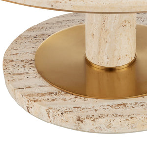 Currey and Company Miles Travertine Cocktail Table