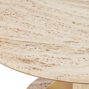 Currey and Company Miles Travertine Cocktail Table