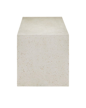 Carson Ivory Terrazzo Bench