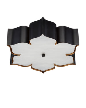 Grand Lotus Black Flush Mount