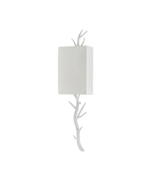 Baneberry White Wall Sconce - White Shade - Right