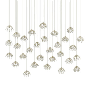 Crystal Bud 30-Light Linear Multi-Drop Pendant