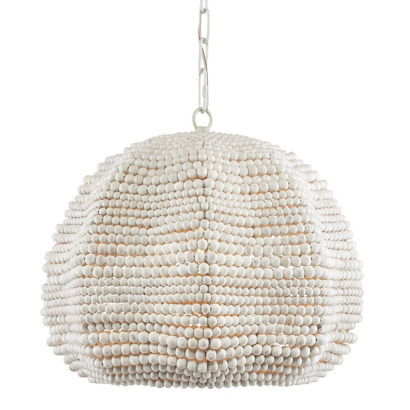 Octavia White Beaded Pendant