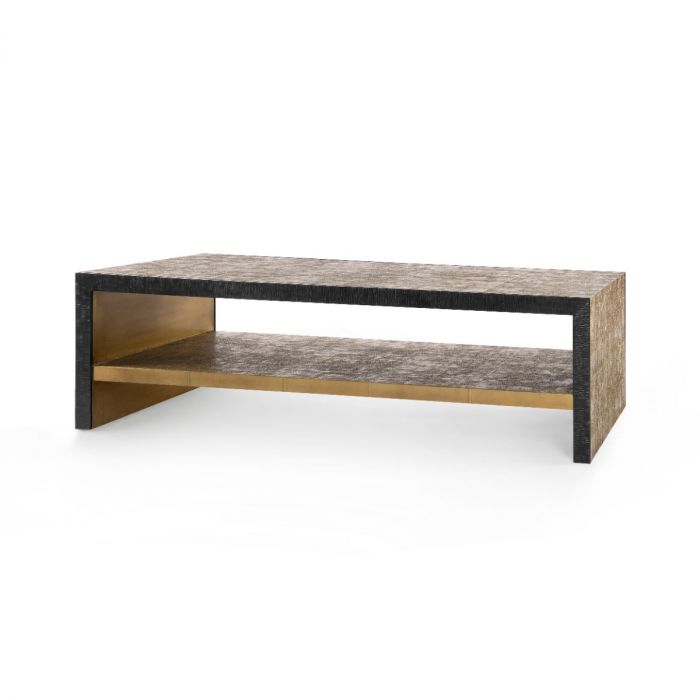 Odeon Coffee Table/Bench, Antique Brass and Dark Bronze | Odeon Collection | Villa & House