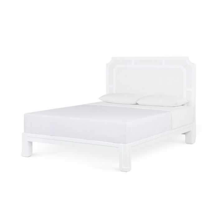 Olivia King Headboard With Bed Frame, Soft White, Vanilla | Olivia Collection | Villa & House