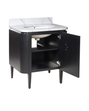 Briallen 30" Black Vanity with Oval Undermount Sink