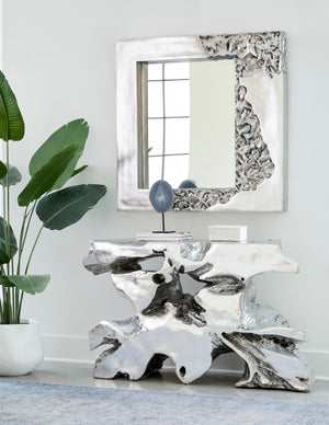 Splotch Mirror, Silver Leaf