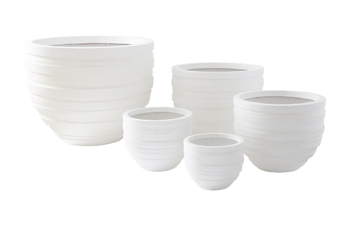 large white plastic planter June Planter, White, LG