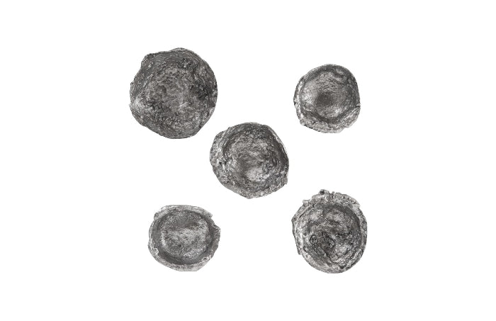 Splash Wall Bowls, Silver Leaf, Set of 5