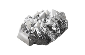 Cast Crystal Tabletop Accent, Liquid Silver, Large