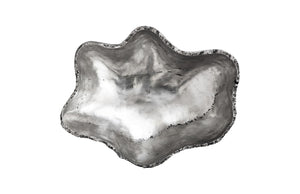 Cast Onyx Bowl, Silver Leaf, Small