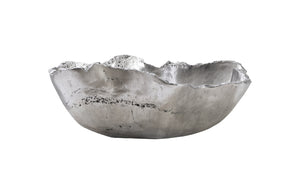 Cast Onyx Bowl, Silver Leaf, Small