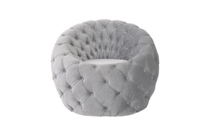 Egg Chair, Cool Gray Velvet Fabric